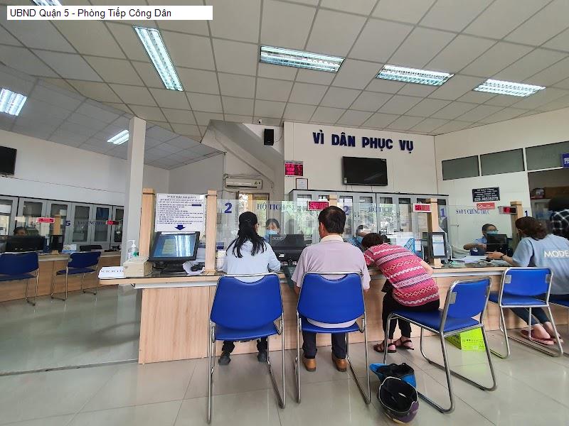UBND Quận 5 - Phòng Tiếp Công Dân