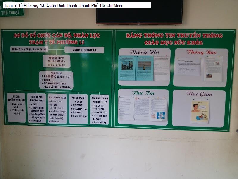 Trạm Y Tế Phường 13. Quận Bình Thạnh. Thành Phố Hồ Chí Minh