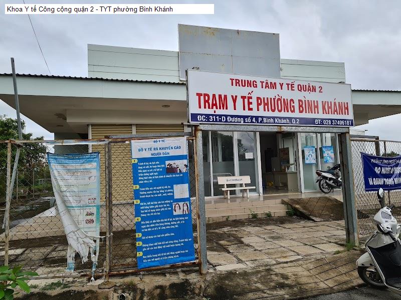 Khoa Y tế Công cộng quận 2 - TYT phường Bình Khánh