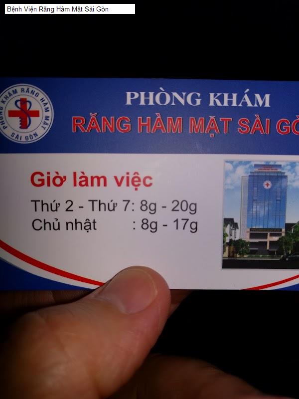 Bệnh Viện Răng Hàm Mặt Sài Gòn