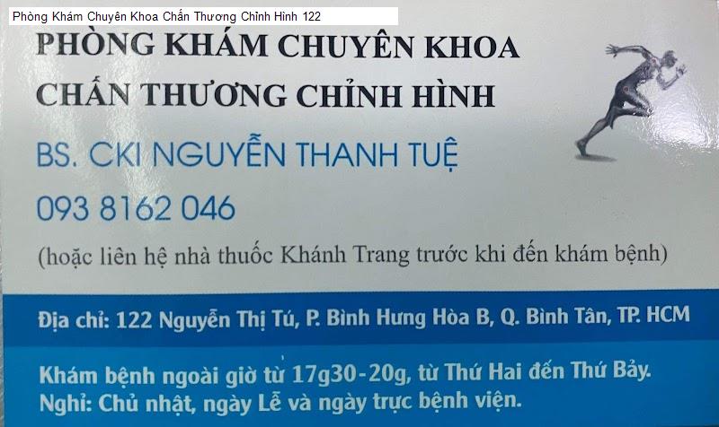 Phòng Khám Chuyên Khoa Chấn Thương Chỉnh Hình 122