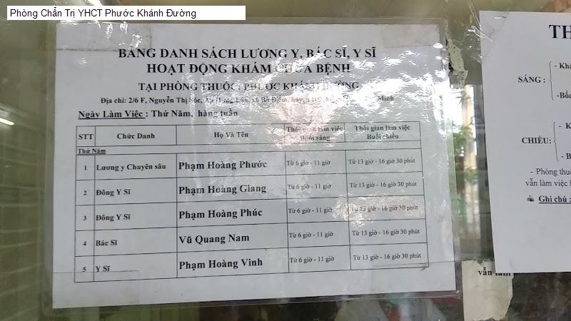 Phòng Chẩn Trị YHCT Phước Khánh Đường