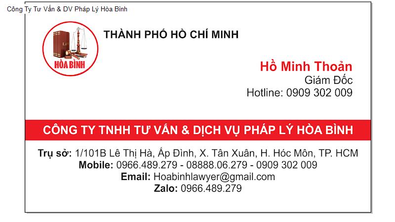 Công Ty Tư Vấn & DV Pháp Lý Hòa Bình