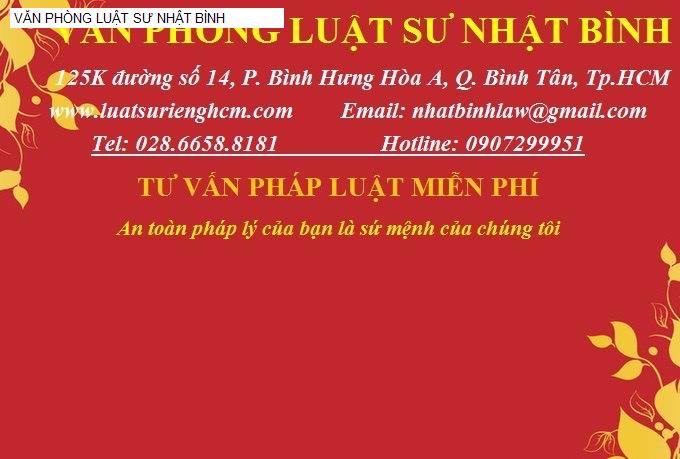 VĂN PHÒNG LUẬT SƯ NHẬT BÌNH
