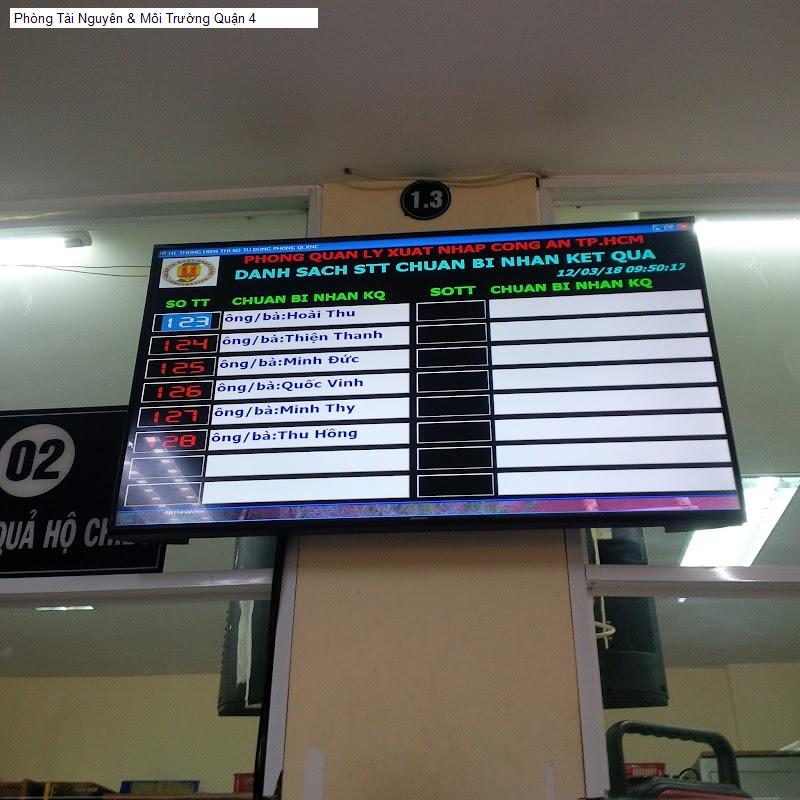 Phòng Tài Nguyên & Môi Trường Quận 4